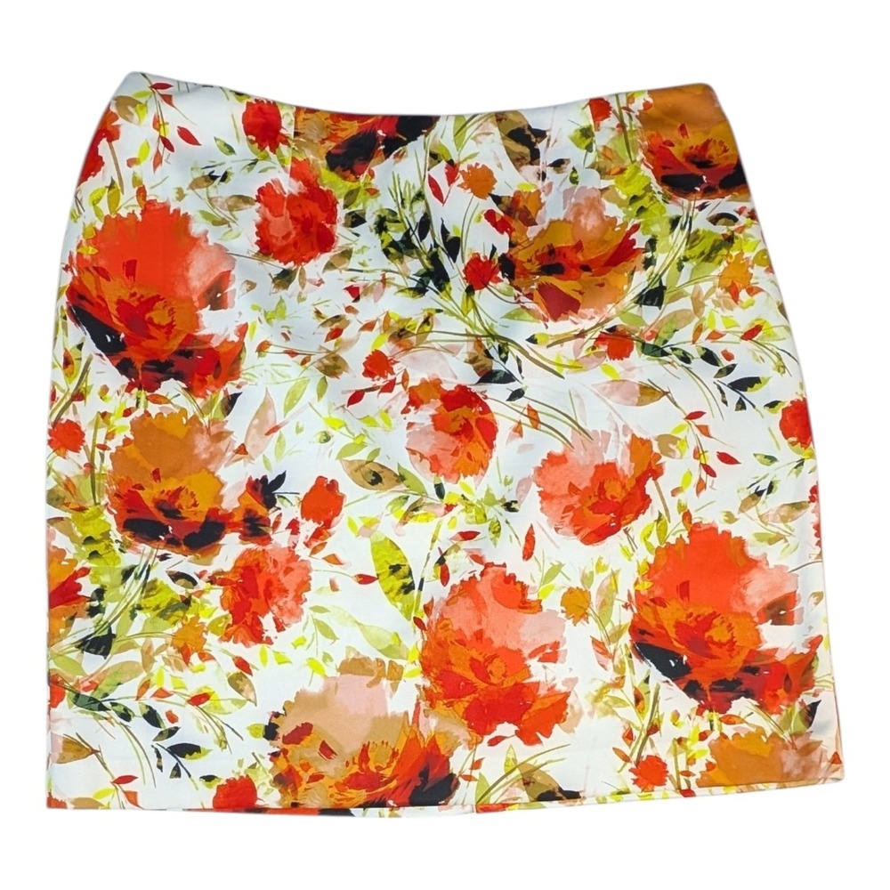 Kasper Skirt Women 24W Velencia Multi New Floral Pencil Stretch